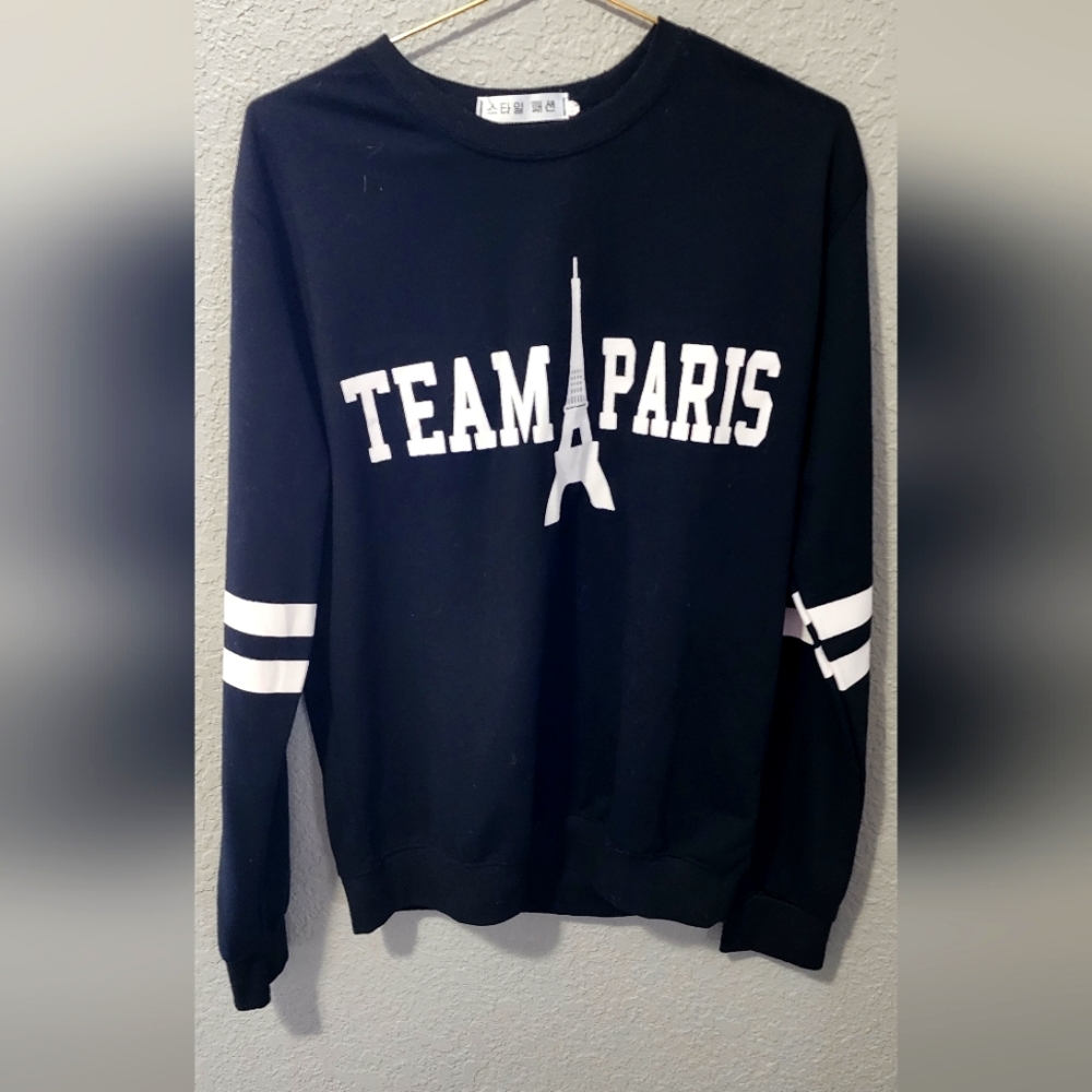 Korean brand team Paris long sleeve sweater